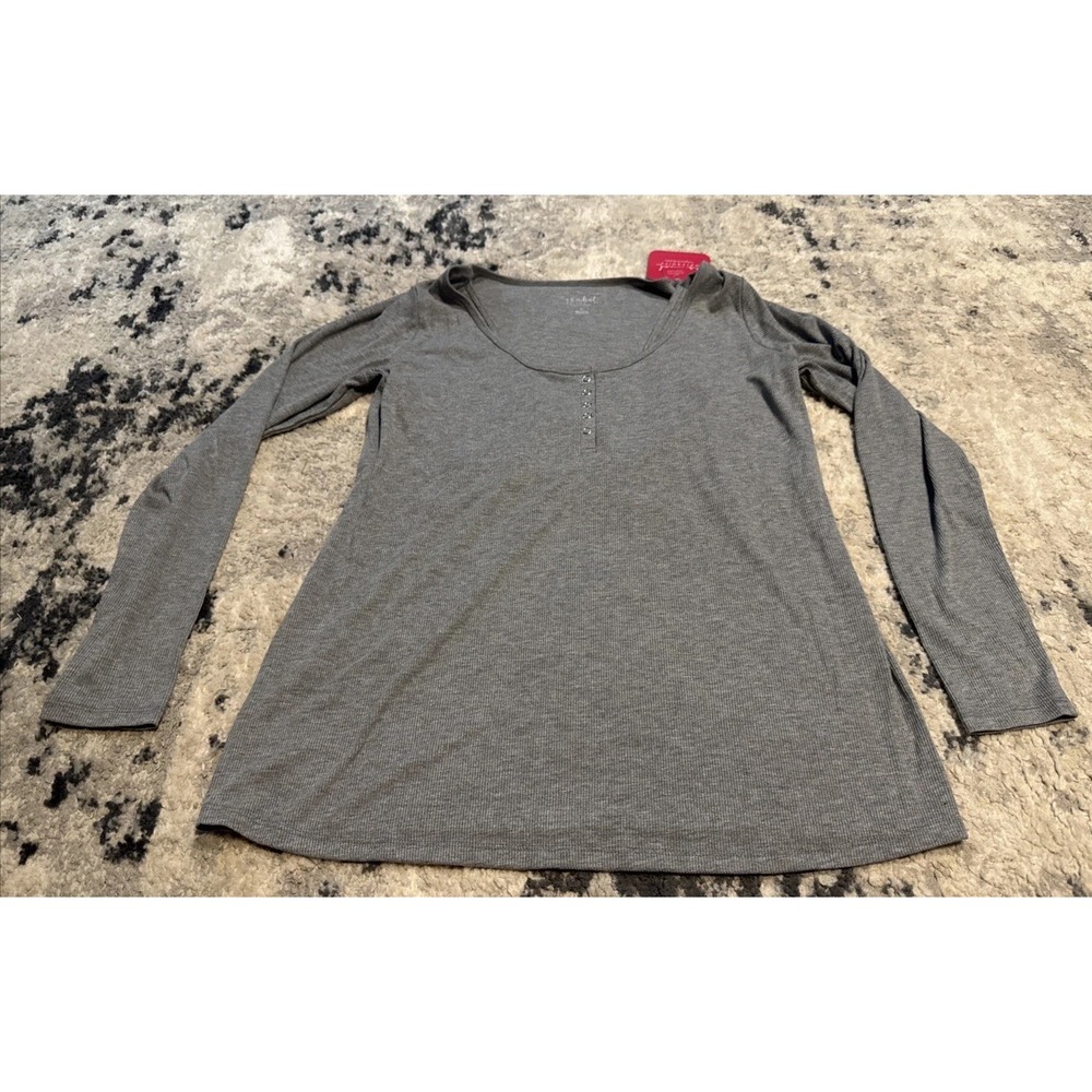 Isabel Maternity Long Sleeve Gray Nursing Layered Shirt Sz XL X-Large New